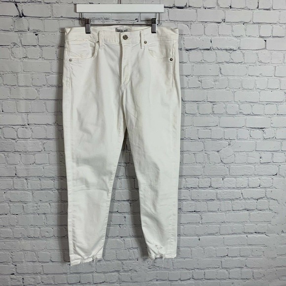 AGOLDE White Sophie Cropped Hi Rise Skinny Jeans - Picture 2 of 5
